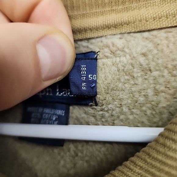 Polo Ralph Lauren Collared Henley Sweater Adult XL Brown Cotton Sweatshirt - Picture 6 of 10